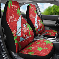 Aloha Hawaii Christmas Car Seat Cover Mele Kalikimaka Windsurfing Santa Palaka Quilt Motifs - Polynesian Pride