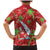 Aloha Hawaii Christmas Family Matching Mermaid Dress and Hawaiian Shirt Mele Kalikimaka Windsurfing Santa Palaka Quilt Motifs - Polynesian Pride