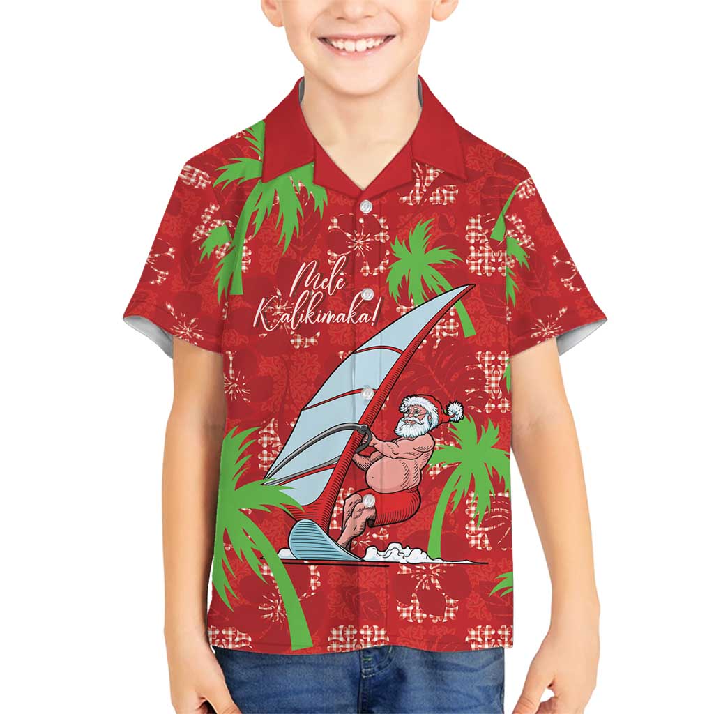 Aloha Hawaii Christmas Family Matching Puletasi and Hawaiian Shirt Mele Kalikimaka Windsurfing Santa Palaka Quilt Motifs - Polynesian Pride