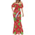 Aloha Hawaii Christmas Mermaid Dress Mele Kalikimaka Windsurfing Santa Palaka Quilt Motifs - Polynesian Pride
