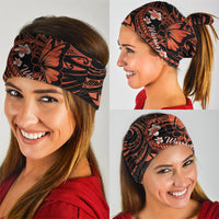 Polynesia Leukemia Awareness Month Neck Gaiter Warrior Butterfly Polynesian Orange Ribbon LT14 - Polynesian Pride