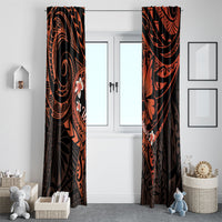 Polynesia Leukemia Awareness Month Window Curtain Warrior Butterfly Polynesian Orange Ribbon LT14 - Polynesian Pride