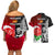 New Zealand And England Rugby Couples Matching Off Shoulder Short Dress and Hawaiian Shirt 2023 World Cup All Black Combine Red Roses LT14 - Polynesian Pride