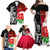 New Zealand And England Rugby Family Matching Off Shoulder Maxi Dress and Hawaiian Shirt 2023 World Cup All Black Combine Red Roses LT14 - Polynesian Pride