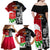 New Zealand And England Rugby Family Matching Off Shoulder Maxi Dress and Hawaiian Shirt 2023 World Cup All Black Combine Red Roses LT14 - Polynesian Pride