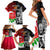 New Zealand And England Rugby Family Matching Short Sleeve Bodycon Dress and Hawaiian Shirt 2023 World Cup All Black Combine Red Roses LT14 - Polynesian Pride