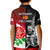 New Zealand And England Rugby Kid Polo Shirt 2023 World Cup All Black Combine Red Roses LT14 - Polynesian Pride