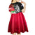 New Zealand And England Rugby Kid Short Sleeve Dress 2023 World Cup All Black Combine Red Roses LT14 - Polynesian Pride