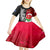 New Zealand And England Rugby Kid Short Sleeve Dress 2023 World Cup All Black Combine Red Roses LT14 - Polynesian Pride