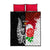 New Zealand And England Rugby Quilt Bed Set 2023 World Cup All Black Combine Red Roses LT14 Black - Polynesian Pride