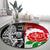 New Zealand And England Rugby Round Carpet 2023 World Cup All Black Combine Red Roses LT14 - Polynesian Pride