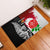 New Zealand And England Rugby Rubber Doormat 2023 World Cup All Black Combine Red Roses LT14 Black - Polynesian Pride