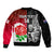 Custom New Zealand And England Rugby Bomber Jacket 2023 World Cup All Black Combine Red Roses LT14 - Polynesian Pride