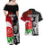 Custom New Zealand And England Rugby Couples Matching Off Shoulder Maxi Dress and Hawaiian Shirt 2023 World Cup All Black Combine Red Roses LT14 - Polynesian Pride