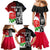 Custom New Zealand And England Rugby Family Matching Mermaid Dress and Hawaiian Shirt 2023 World Cup All Black Combine Red Roses LT14 - Polynesian Pride