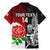 Custom New Zealand And England Rugby Family Matching Mermaid Dress and Hawaiian Shirt 2023 World Cup All Black Combine Red Roses LT14 - Polynesian Pride