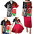 Custom New Zealand And England Rugby Family Matching Puletasi Dress and Hawaiian Shirt 2023 World Cup All Black Combine Red Roses LT14 - Polynesian Pride