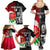 Custom New Zealand And England Rugby Family Matching Summer Maxi Dress and Hawaiian Shirt 2023 World Cup All Black Combine Red Roses LT14 - Polynesian Pride