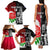 Custom New Zealand And England Rugby Family Matching Tank Maxi Dress and Hawaiian Shirt 2023 World Cup All Black Combine Red Roses LT14 - Polynesian Pride