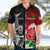 Custom New Zealand And England Rugby Hawaiian Shirt 2023 World Cup All Black Combine Red Roses LT14 - Polynesian Pride