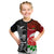 Custom New Zealand And England Rugby Kid T Shirt 2023 World Cup All Black Combine Red Roses LT14 Black - Polynesian Pride