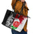 Custom New Zealand And England Rugby Leather Tote Bag 2023 World Cup All Black Combine Red Roses LT14 - Polynesian Pride