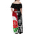 Custom New Zealand And England Rugby Off Shoulder Maxi Dress 2023 World Cup All Black Combine Red Roses LT14 - Polynesian Pride