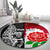 Custom New Zealand And England Rugby Round Carpet 2023 World Cup All Black Combine Red Roses LT14 - Polynesian Pride