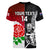 Custom New Zealand And England Rugby Women V Neck T Shirt 2023 World Cup All Black Combine Red Roses LT14 - Polynesian Pride