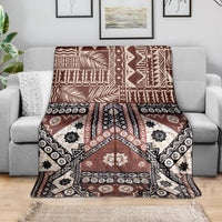 Bula Fiji Blanket Unique Masi Tapa Pattern LT14 - Polynesian Pride