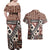 Bula Fiji Couples Matching Off Shoulder Maxi Dress and Hawaiian Shirt Unique Masi Tapa Pattern LT14 - Polynesian Pride