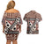 Bula Fiji Couples Matching Off Shoulder Short Dress and Hawaiian Shirt Unique Masi Tapa Pattern LT14 - Polynesian Pride