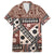 Bula Fiji Family Matching Long Sleeve Bodycon Dress and Hawaiian Shirt Unique Masi Tapa Pattern LT14 Dad's Shirt - Short Sleeve Brown - Polynesian Pride