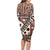 Bula Fiji Family Matching Long Sleeve Bodycon Dress and Hawaiian Shirt Unique Masi Tapa Pattern LT14 - Polynesian Pride