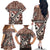 Bula Fiji Family Matching Off Shoulder Long Sleeve Dress and Hawaiian Shirt Unique Masi Tapa Pattern LT14 - Polynesian Pride