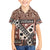 Bula Fiji Family Matching Off Shoulder Maxi Dress and Hawaiian Shirt Unique Masi Tapa Pattern LT14 Son's Shirt Brown - Polynesian Pride