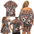 Bula Fiji Family Matching Off Shoulder Short Dress and Hawaiian Shirt Unique Masi Tapa Pattern LT14 - Polynesian Pride