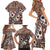 Bula Fiji Family Matching Short Sleeve Bodycon Dress and Hawaiian Shirt Unique Masi Tapa Pattern LT14 - Polynesian Pride