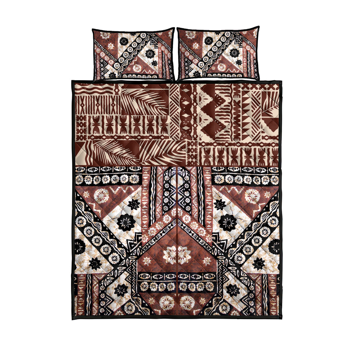Bula Fiji Quilt Bed Set Unique Masi Tapa Pattern LT14 - Polynesian Pride