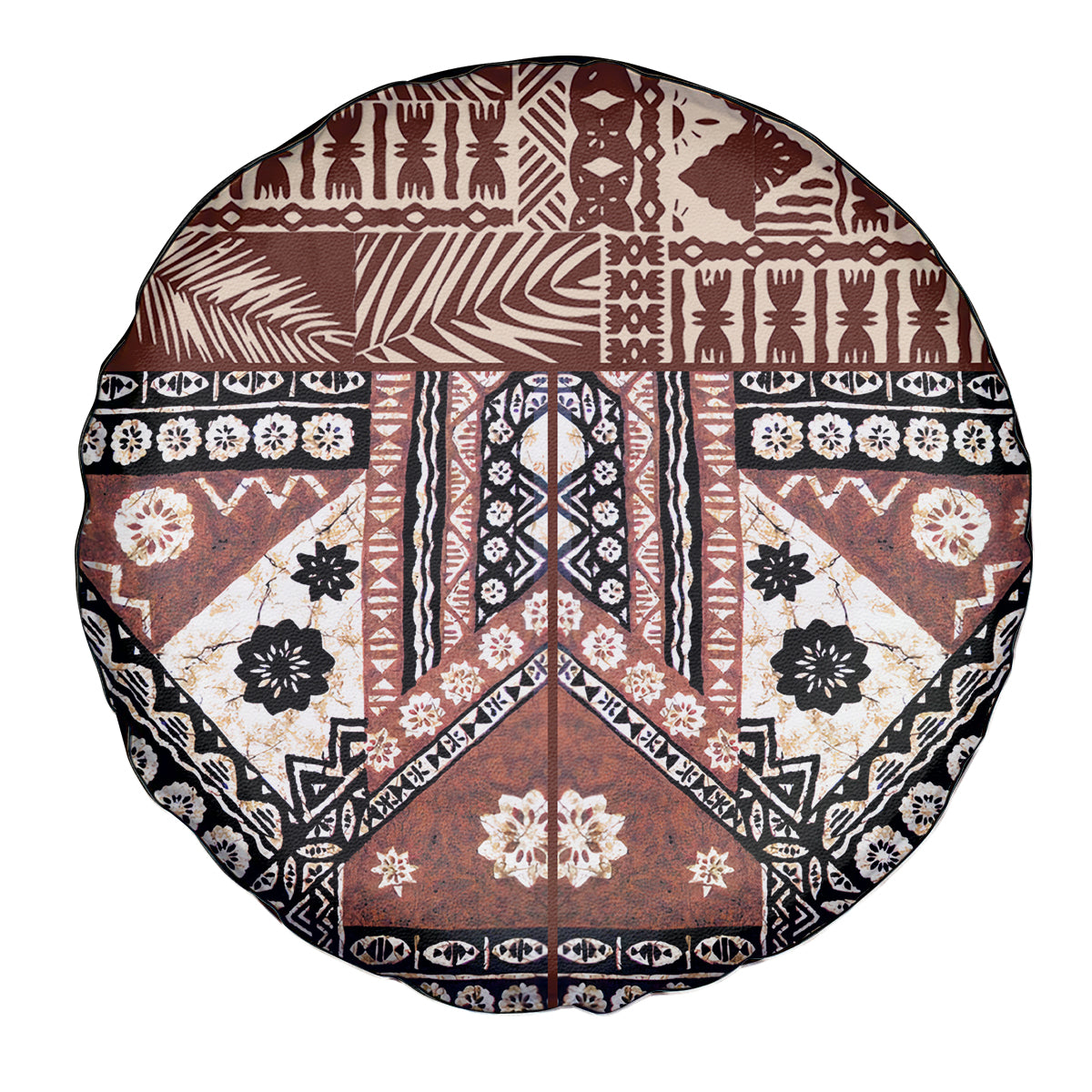 Bula Fiji Spare Tire Cover Unique Masi Tapa Pattern LT14 - Polynesian Pride