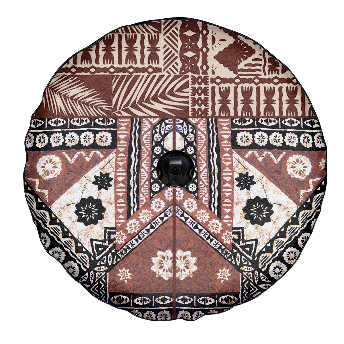 Bula Fiji Spare Tire Cover Unique Masi Tapa Pattern LT14 - Polynesian Pride