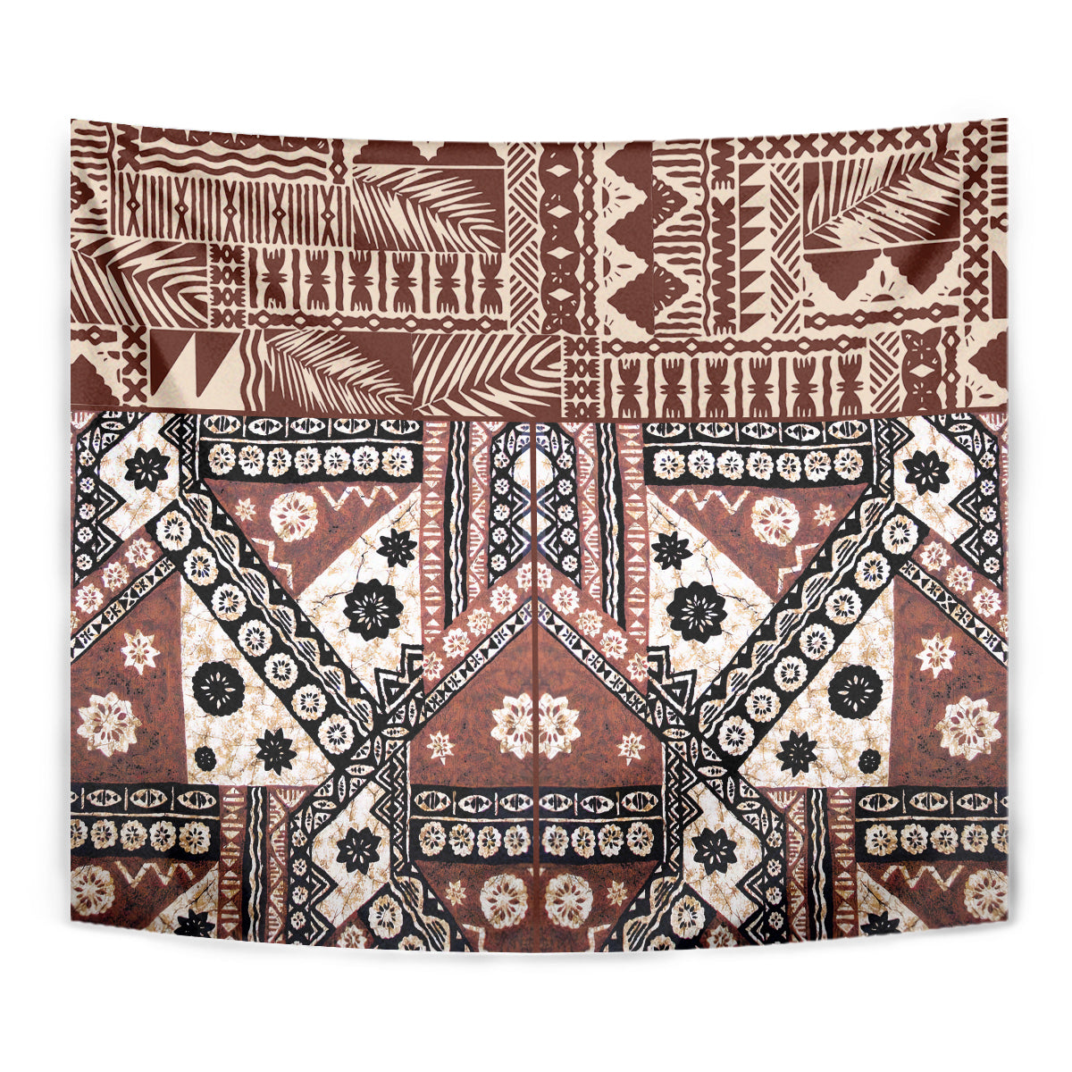 Bula Fiji Tapestry Unique Masi Tapa Pattern LT14 - Polynesian Pride