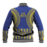 Fakaalofa Lahi Atu Niue Baseball Jacket Siapo Pattern With Puakenikeni LT14 - Polynesian Pride