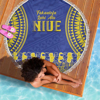 Fakaalofa Lahi Atu Niue Beach Blanket Siapo Pattern With Puakenikeni LT14 - Polynesian Pride