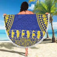 Fakaalofa Lahi Atu Niue Beach Blanket Siapo Pattern With Puakenikeni LT14 - Polynesian Pride