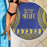 Fakaalofa Lahi Atu Niue Beach Blanket Siapo Pattern With Puakenikeni LT14 - Polynesian Pride