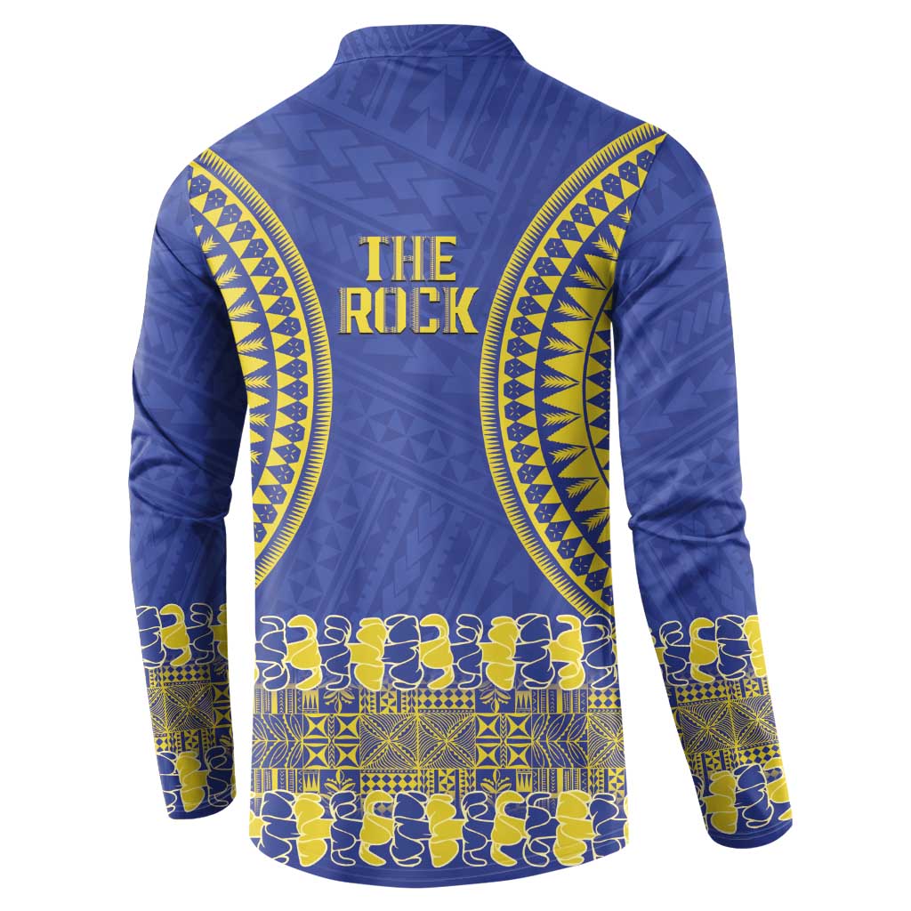 Fakaalofa Lahi Atu Niue Button Sweatshirt Siapo Pattern With Puakenikeni LT14 - Polynesian Pride