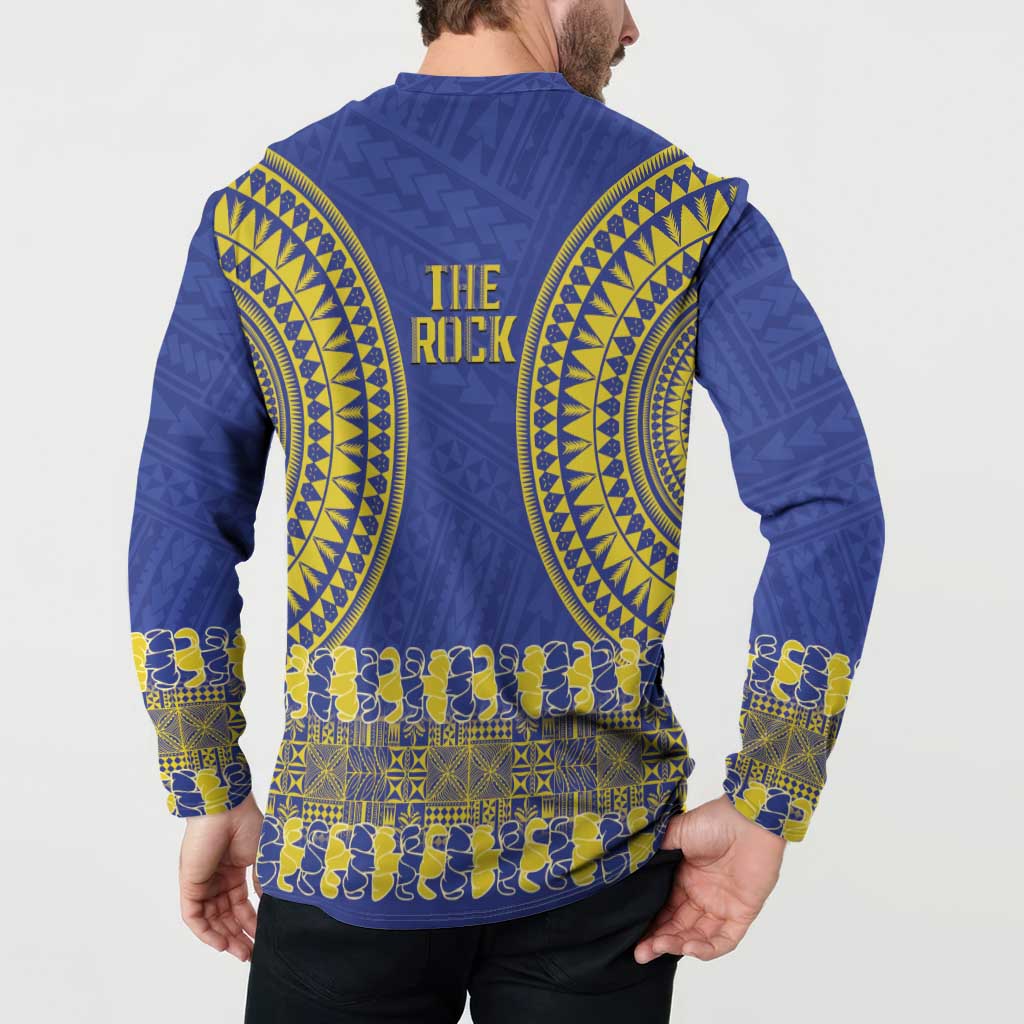 Fakaalofa Lahi Atu Niue Button Sweatshirt Siapo Pattern With Puakenikeni LT14 - Polynesian Pride