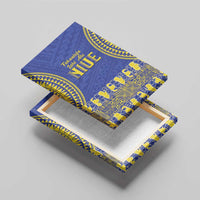 Fakaalofa Lahi Atu Niue Canvas Wall Art Siapo Pattern With Puakenikeni LT14 - Polynesian Pride