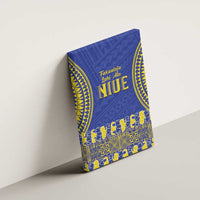 Fakaalofa Lahi Atu Niue Canvas Wall Art Siapo Pattern With Puakenikeni LT14 - Polynesian Pride